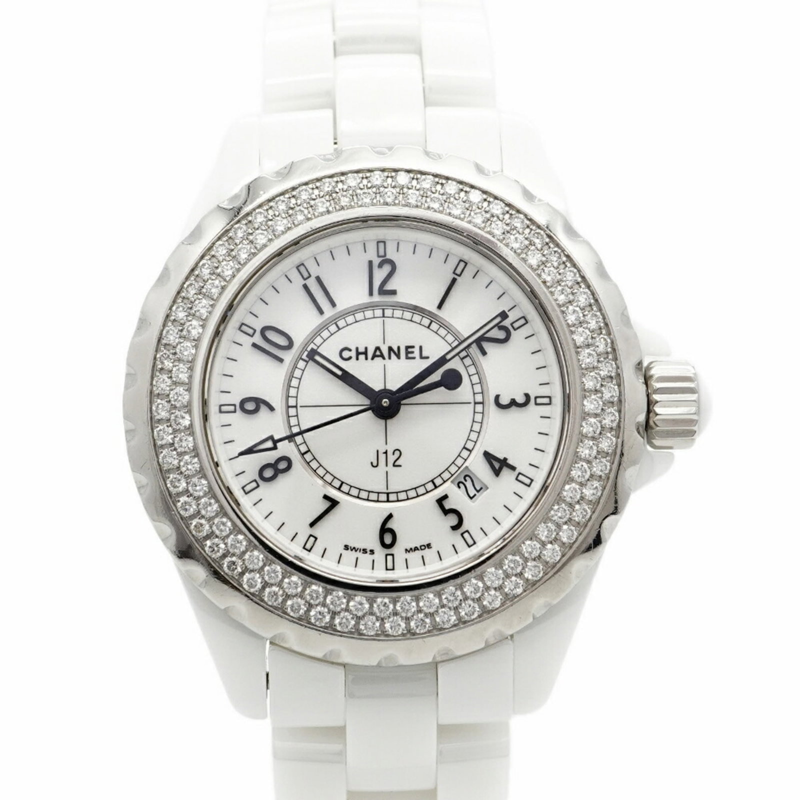 Wristwatch Chanel: Wristwatch Chanel This listing features Wristwatch Chanel. Item specifics are provided below. Item Specifics: Brand: Chanel Type: Wristwatch Gender: Women Material (Band): Ceramic Color (Dial): White