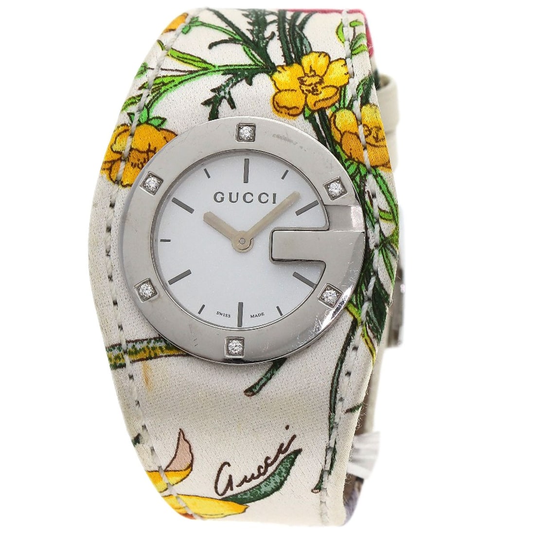 Leather GUCCI Bandeau Flora Watches YA104 Stainless Steel/ Satin x: Leather GUCCI Bandeau Flora Watches YA104 Stainless Steel/ Satin x This listing features Leather GUCCI Bandeau Flora Watches YA104 Stainless Steel/ Satin x. Item specifics are provided below. Item