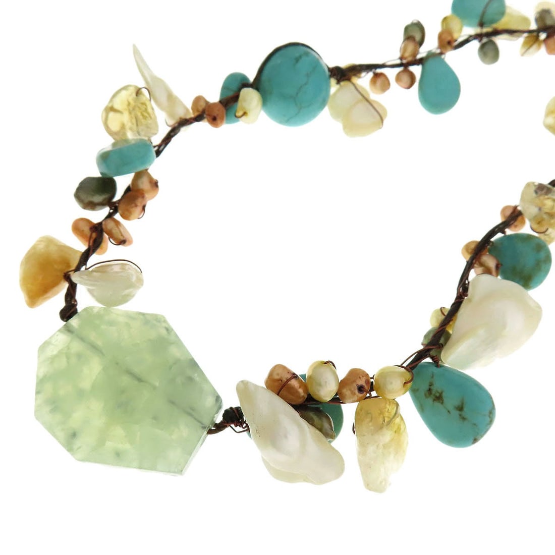 85.7g Natural Magnesite Necklace Metal: 85.7g Natural Magnesite Necklace Metal This listing features 85.7g Natural Magnesite Necklace Metal. Item specifics are provided below. Item Specifics: Brand: SELECT JEWELRY Style: Necklace