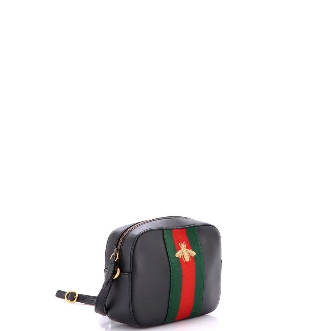 Leather Gucci Bee Web Camera Bag - 2