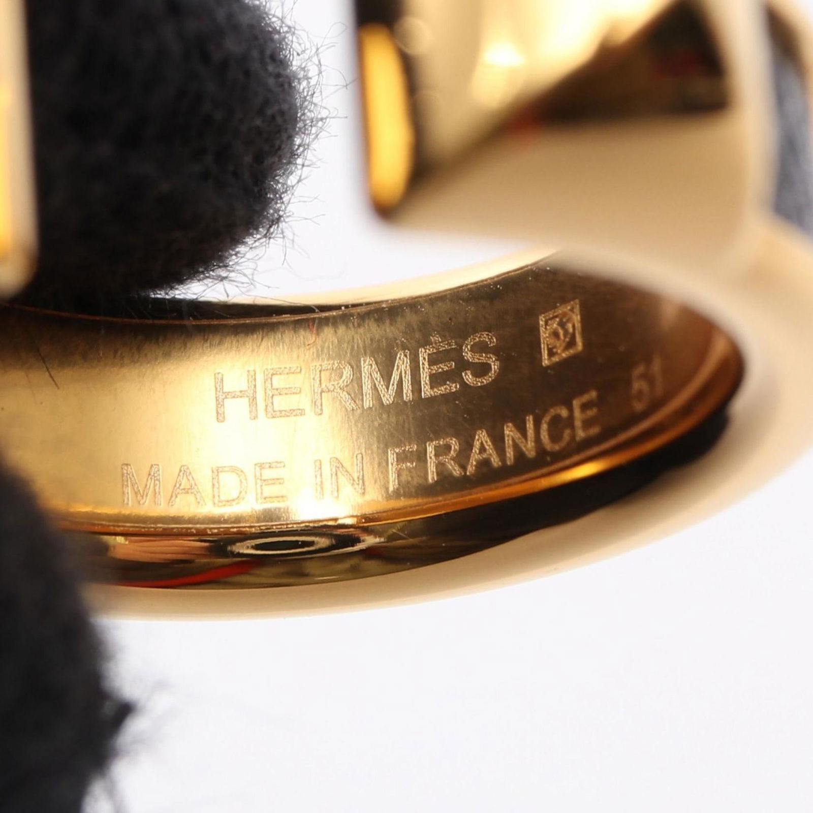 Leather Hermes Band Ring - 4