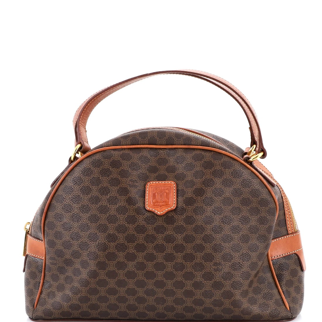 Canvas Celine Vintagem Dome Handle Bag Macadam Coated (1 of 8)