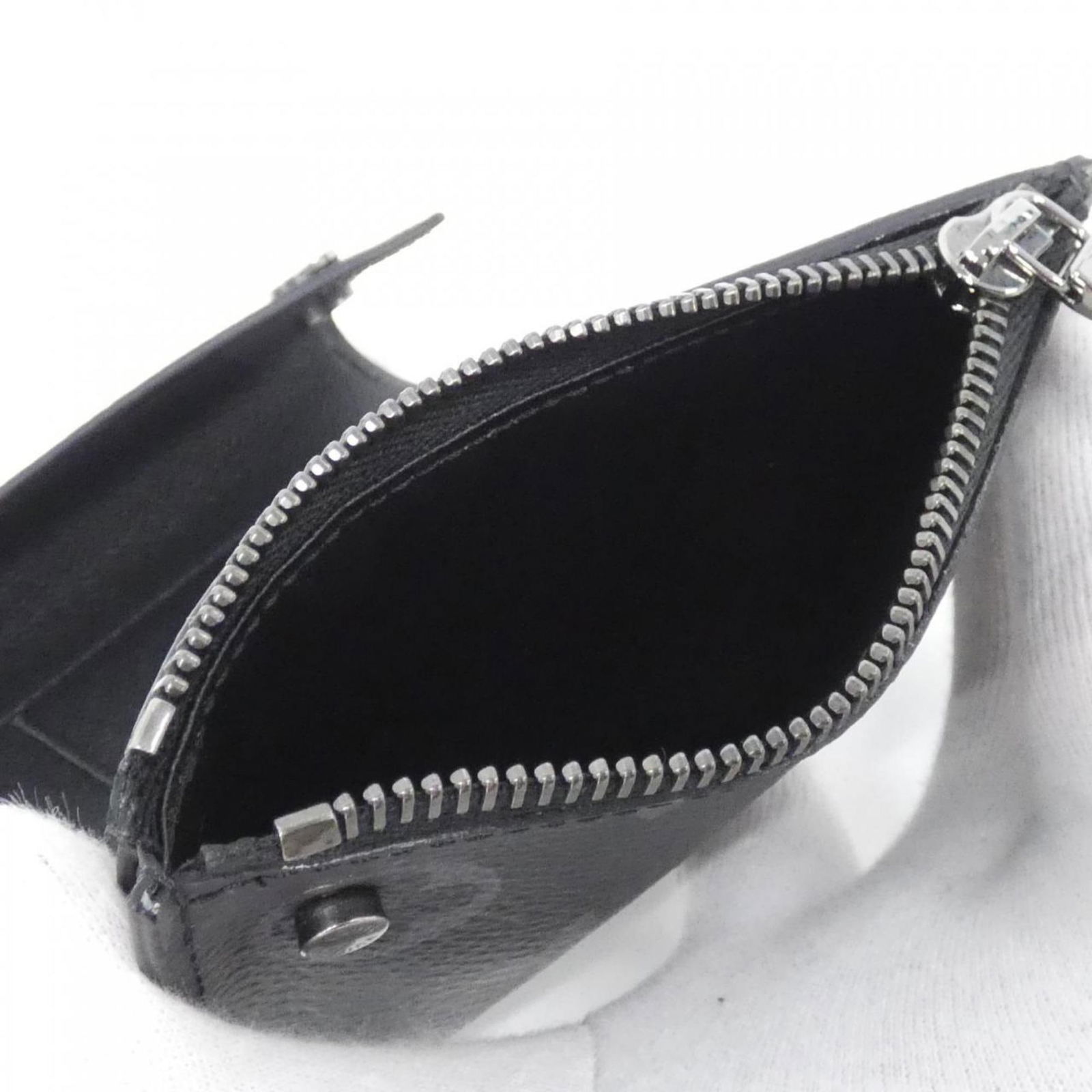 M63510 Louis Vuitton Monogram Eclipse Chain Compact Wallet - 10