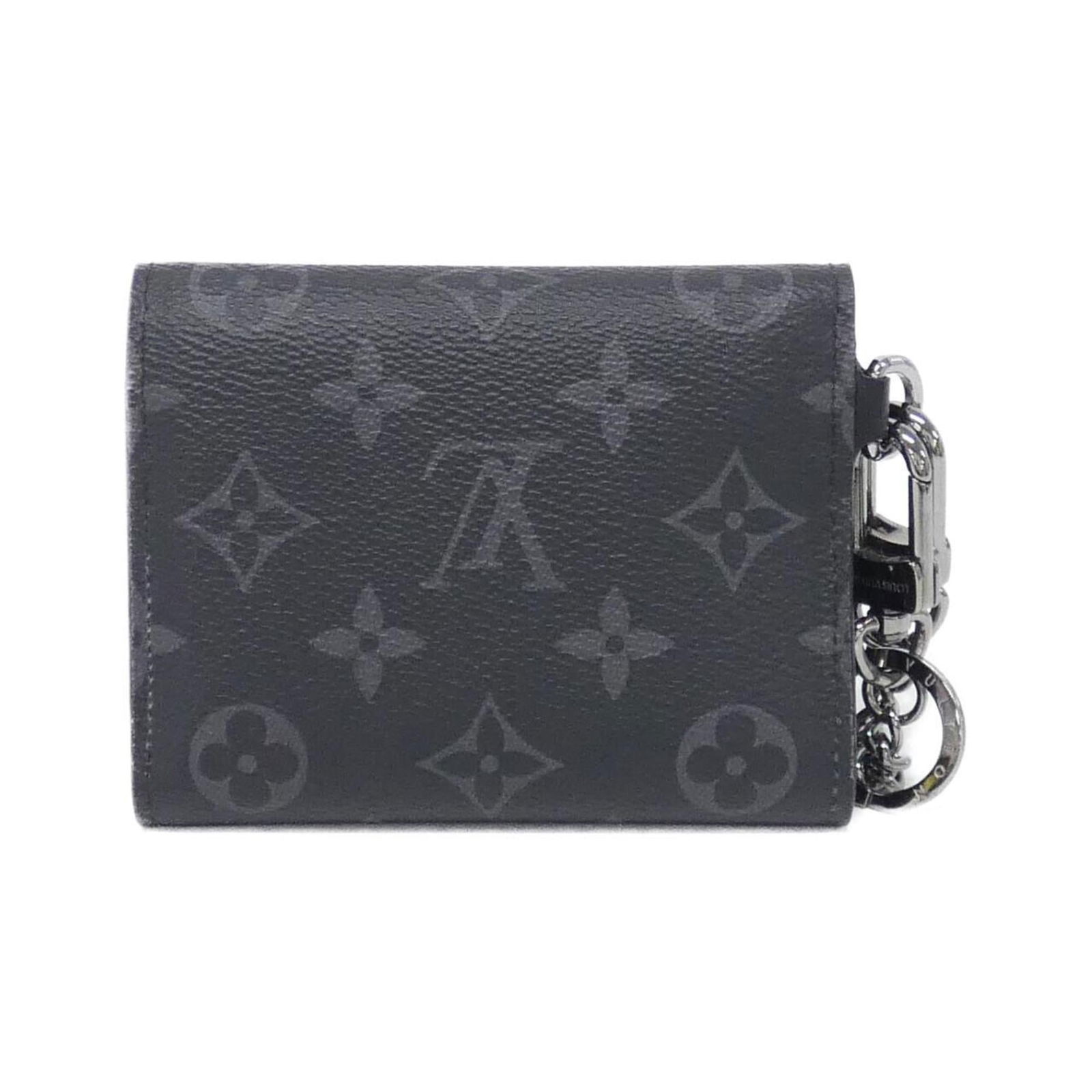 M63510 Louis Vuitton Monogram Eclipse Chain Compact Wallet - 2