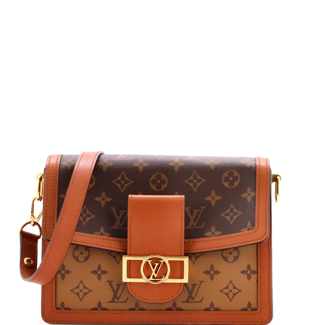 MM Louis Vuitton Dauphine Shoulder Bag Reverse Monogram Canvas: MM Louis Vuitton Dauphine Shoulder Bag Reverse Monogram Canvas This listing features MM Louis Vuitton Dauphine Shoulder Bag Reverse Monogram Canvas. Item specifics are provided below. Item