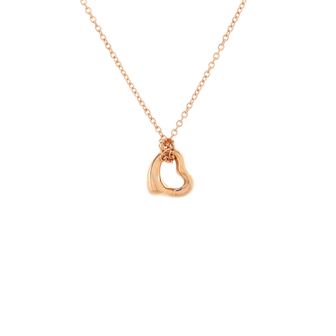 7mm Tiffany & Co. Elsa Peretti Open Heart Pendant Necklace 18K Rose Gold: 7mm Tiffany & Co. Elsa Peretti Open Heart Pendant Necklace 18K Rose Gold This listing features 7mm Tiffany & Co. Elsa Peretti Open Heart Pendant Necklace 18K Rose Gold. Item specifics are provided