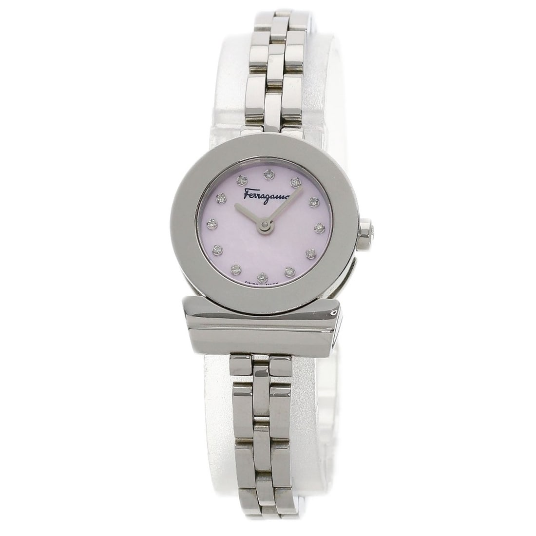 Stainless Salvatore Ferragamo Gancini 12P Diamond Watches Stainless Steel/: Stainless Salvatore Ferragamo Gancini 12P Diamond Watches Stainless Steel/ This listing features Stainless Salvatore Ferragamo Gancini 12P Diamond Watches Stainless Steel/. Item specifics are