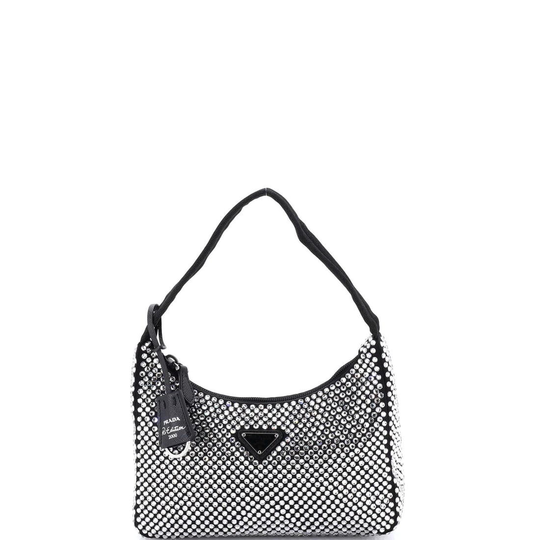 Mini Prada Re-Edition 2000 Hobo Crystal Embellished Satin: Mini Prada Re-Edition 2000 Hobo Crystal Embellished Satin This listing features Mini Prada Re-Edition 2000 Hobo Crystal Embellished Satin. Item specifics are provided below. Item Specifics: Brand: Pra