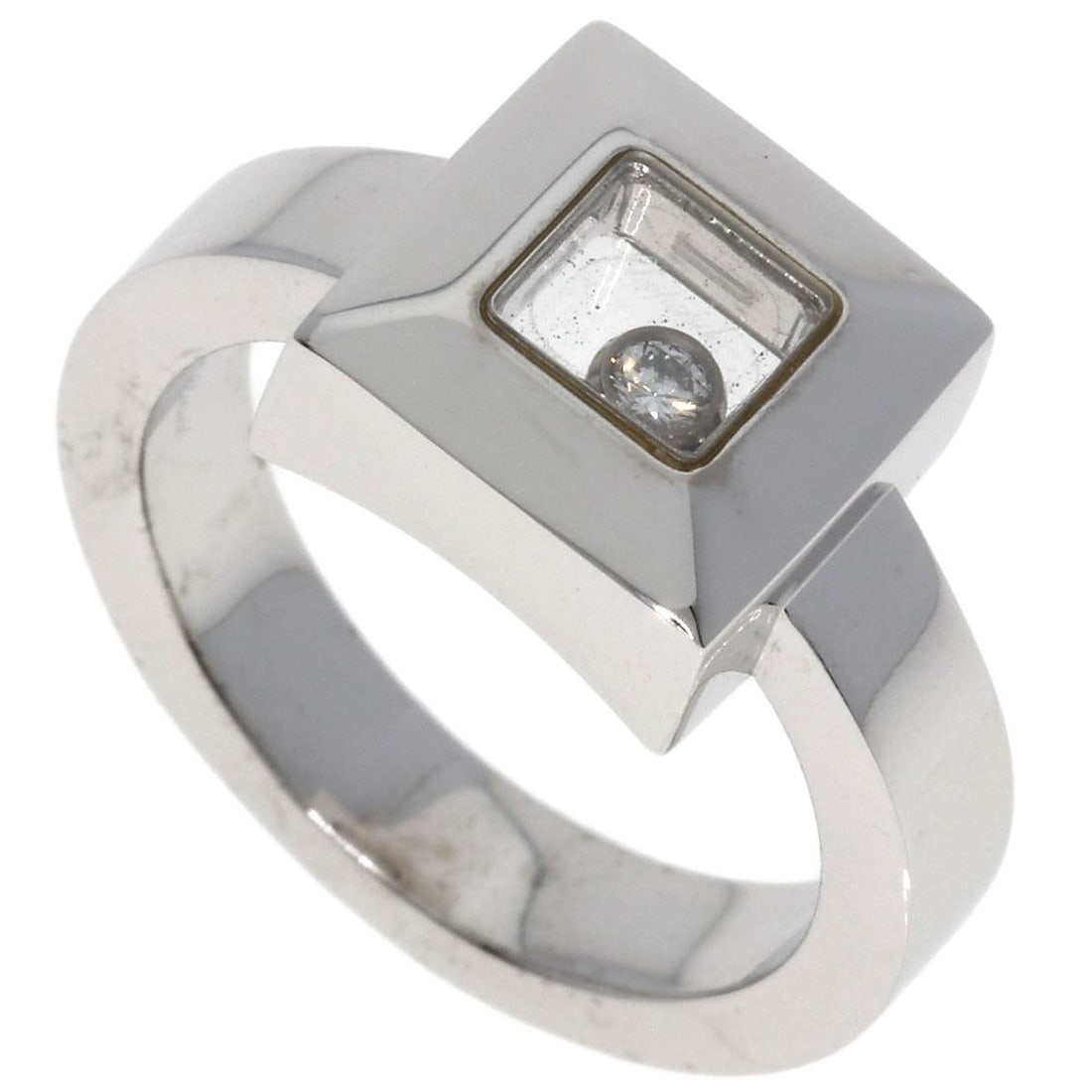 Gold Chopard Happy Diamond Square Ring K18 White (1 of 13)
