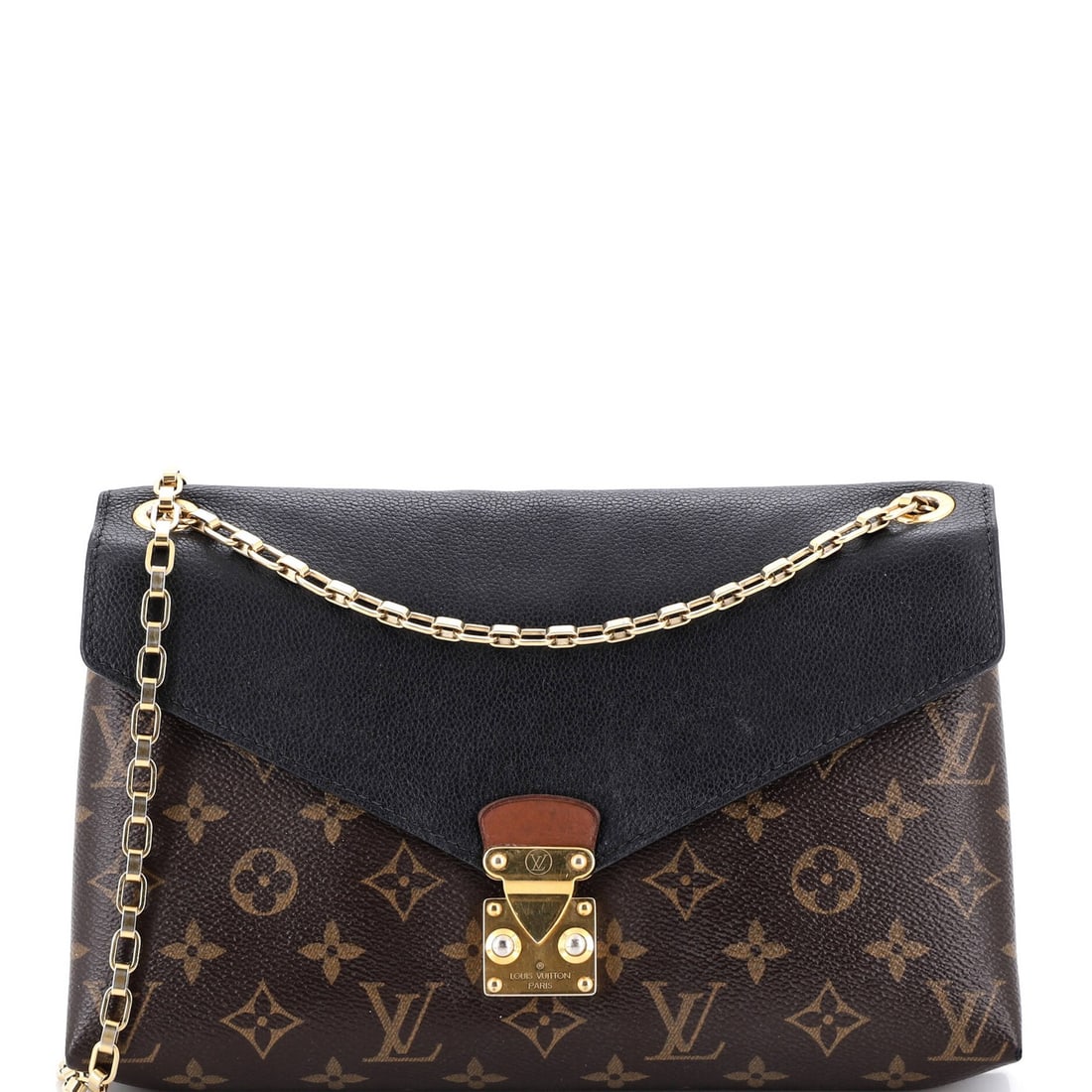 Calfskin Louis Vuitton Pallas Chain Shoulder Bag Monogram Canvas and (1 of 8)