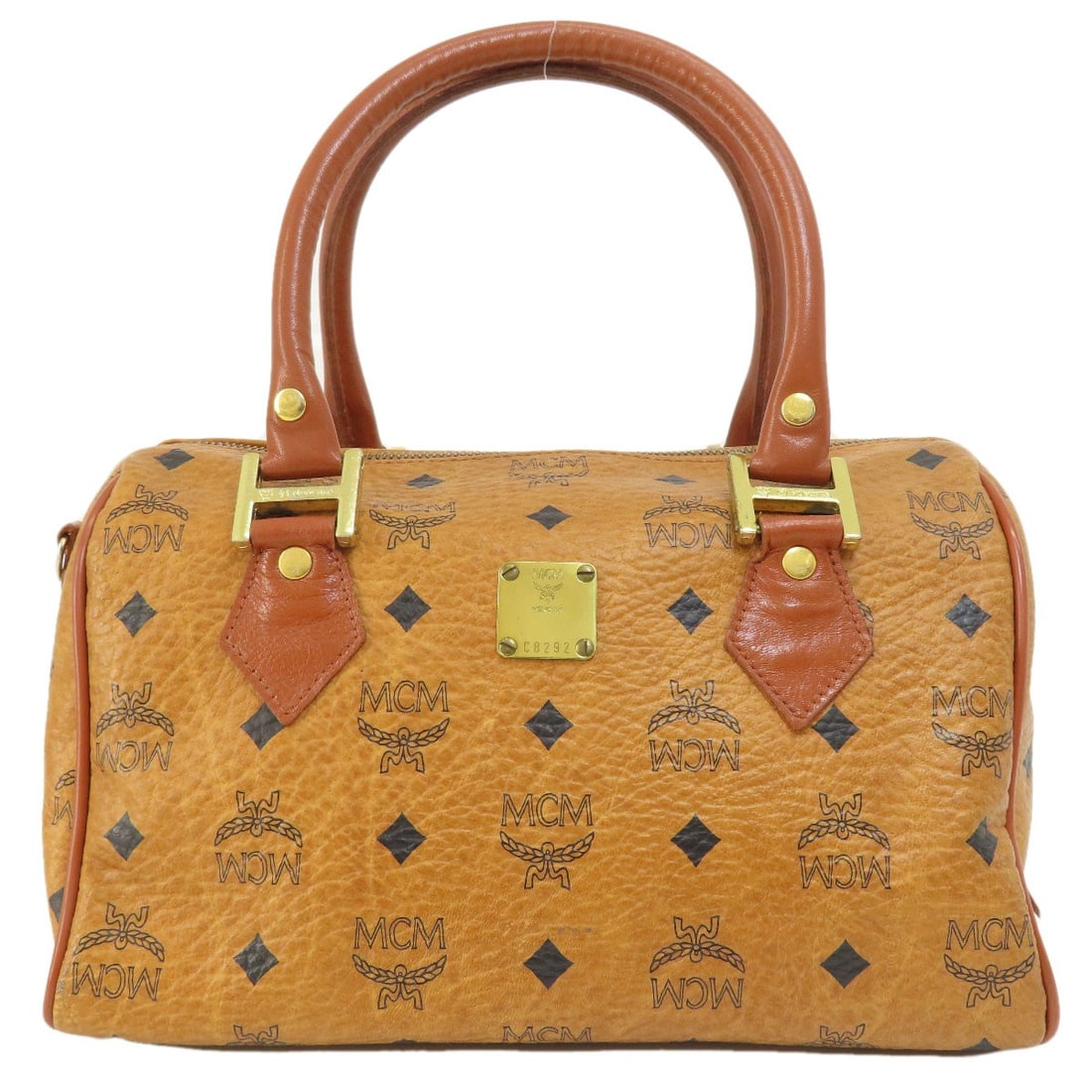 PVC MCM Mini Boston bag: PVC MCM Mini Boston bag This listing features PVC MCM Mini Boston bag. Item specifics are provided below. Item Specifics: Brand: MCM Style: Boston bag Exterior Material: PVC Exterior Color: Brown Type