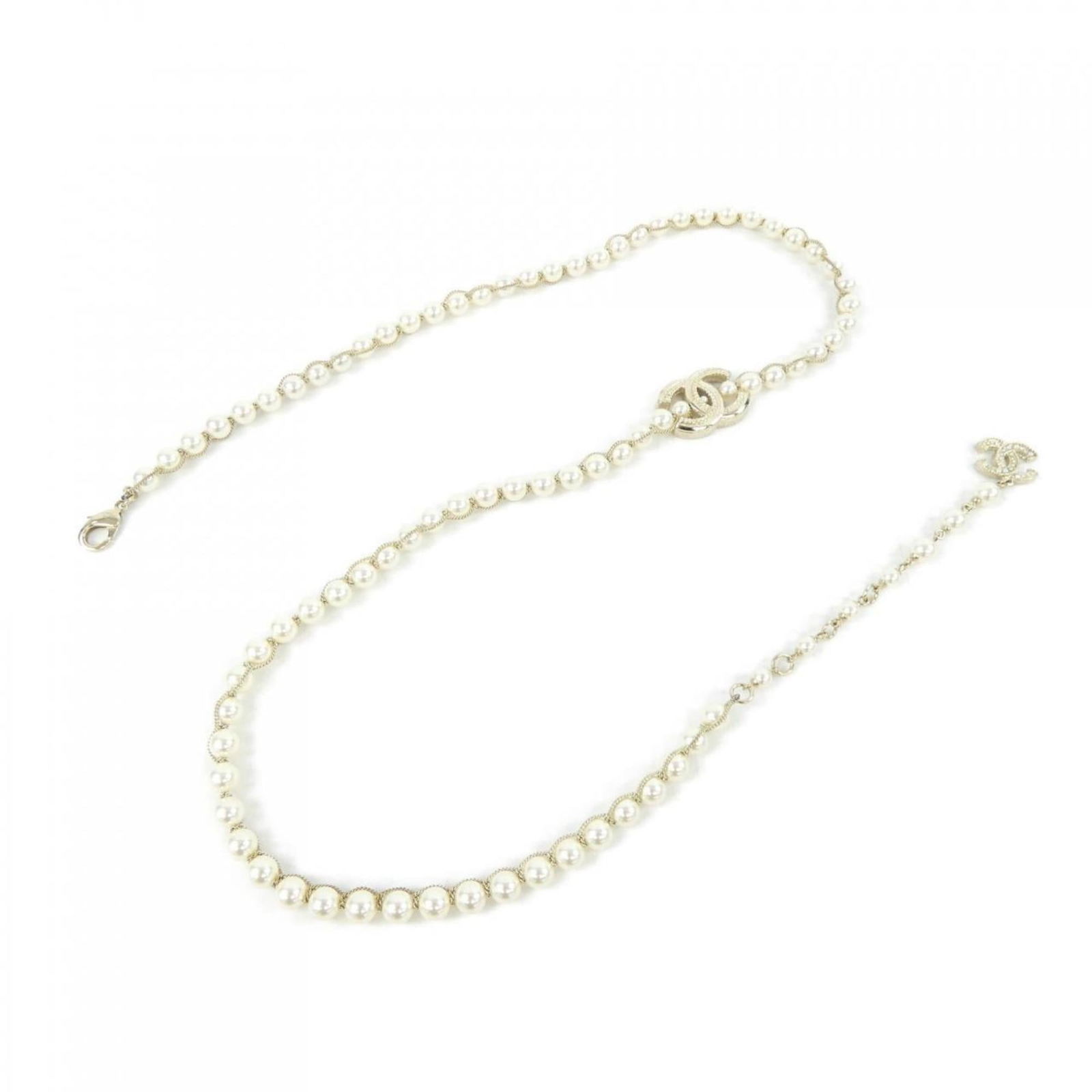 Belt Chanel Chain: Belt Chanel Chain This listing features Belt Chanel Chain. Item specifics are provided below. Item Specifics: Brand: Chanel Type: Chain Belt Gender: Women Color: Gold, White Length: 77.5cm - 82.5cm
