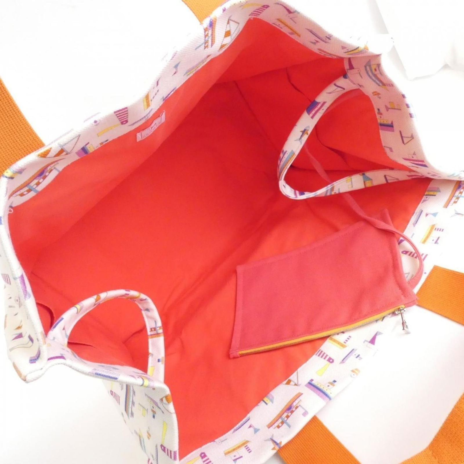 Canvas Hermes Handbag - 9