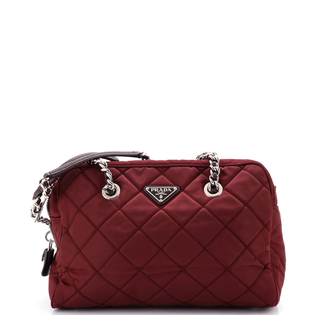 Medium Prada Chain Shoulder Bag Quilted Tessuto: Medium Prada Chain Shoulder Bag Quilted Tessuto This listing features Medium Prada Chain Shoulder Bag Quilted Tessuto. Item specifics are provided below. Item Specifics: Brand: Prada Exterior Material