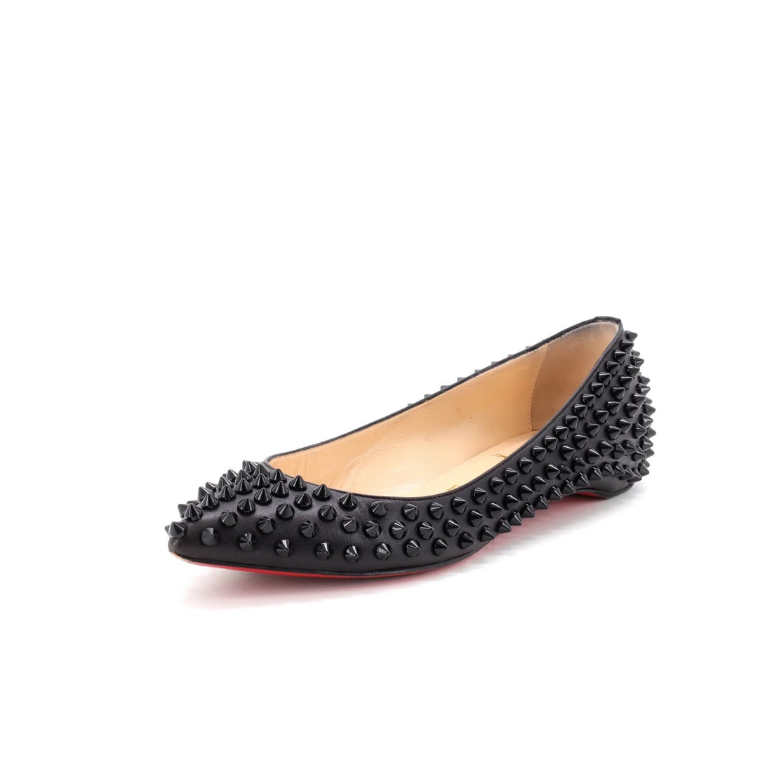 Leather Christian Louboutin Women's Spike Pointed Toe Flats: Leather Christian Louboutin Women's Spike Pointed Toe Flats This listing features Leather Christian Louboutin Women's Spike Pointed Toe Flats. Item specifics are provided below. Item Specifics: