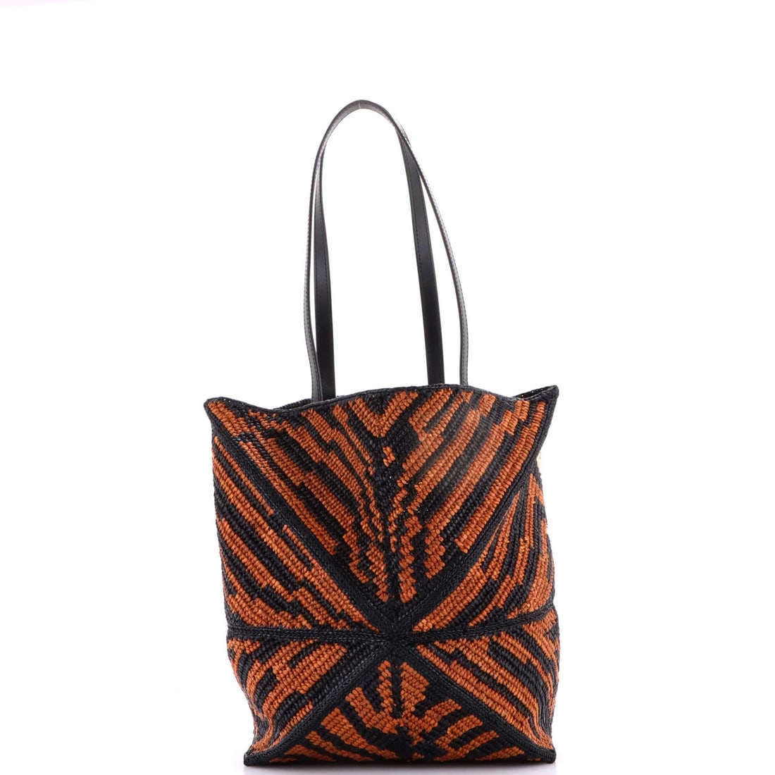 Medium Loewe Puzzle Fold Tote Raffia - 3
