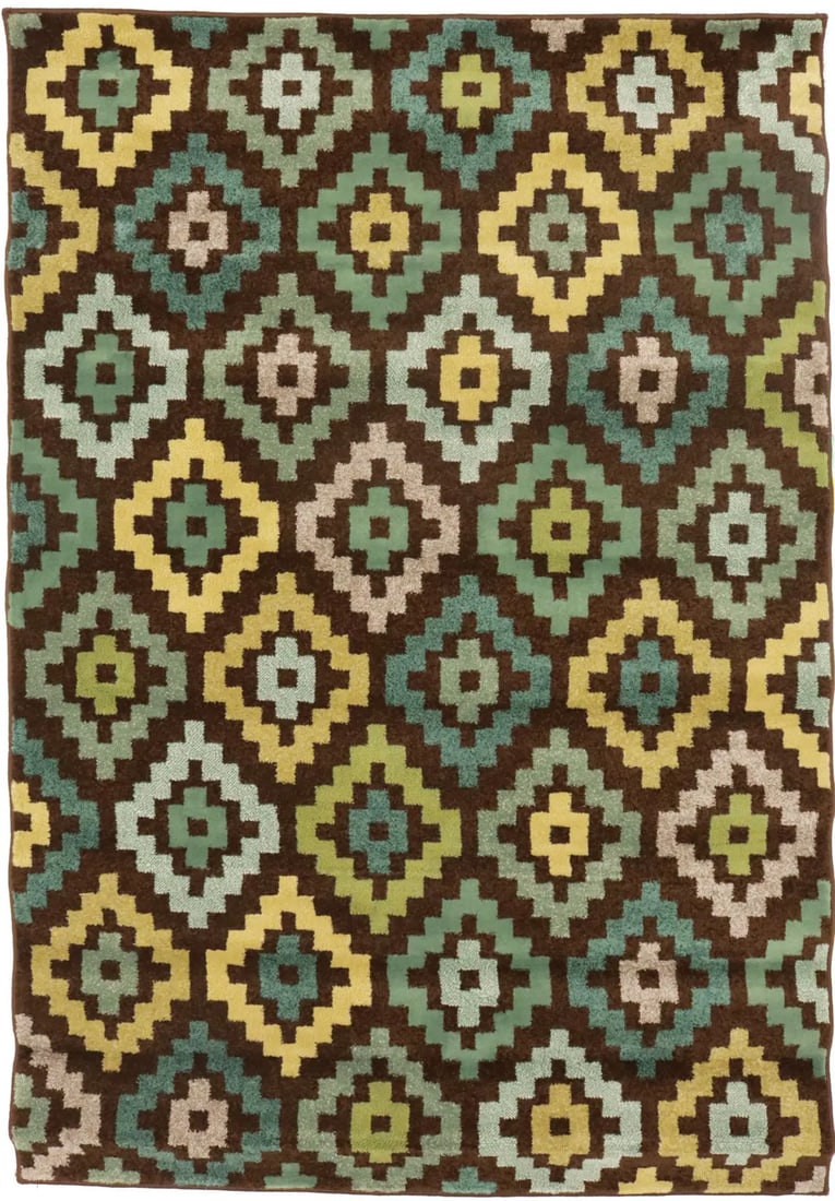 ft Multicolored Allover Design Modern Machine-Made Rug Contemporary Carpet 5X8 (1 of 16)