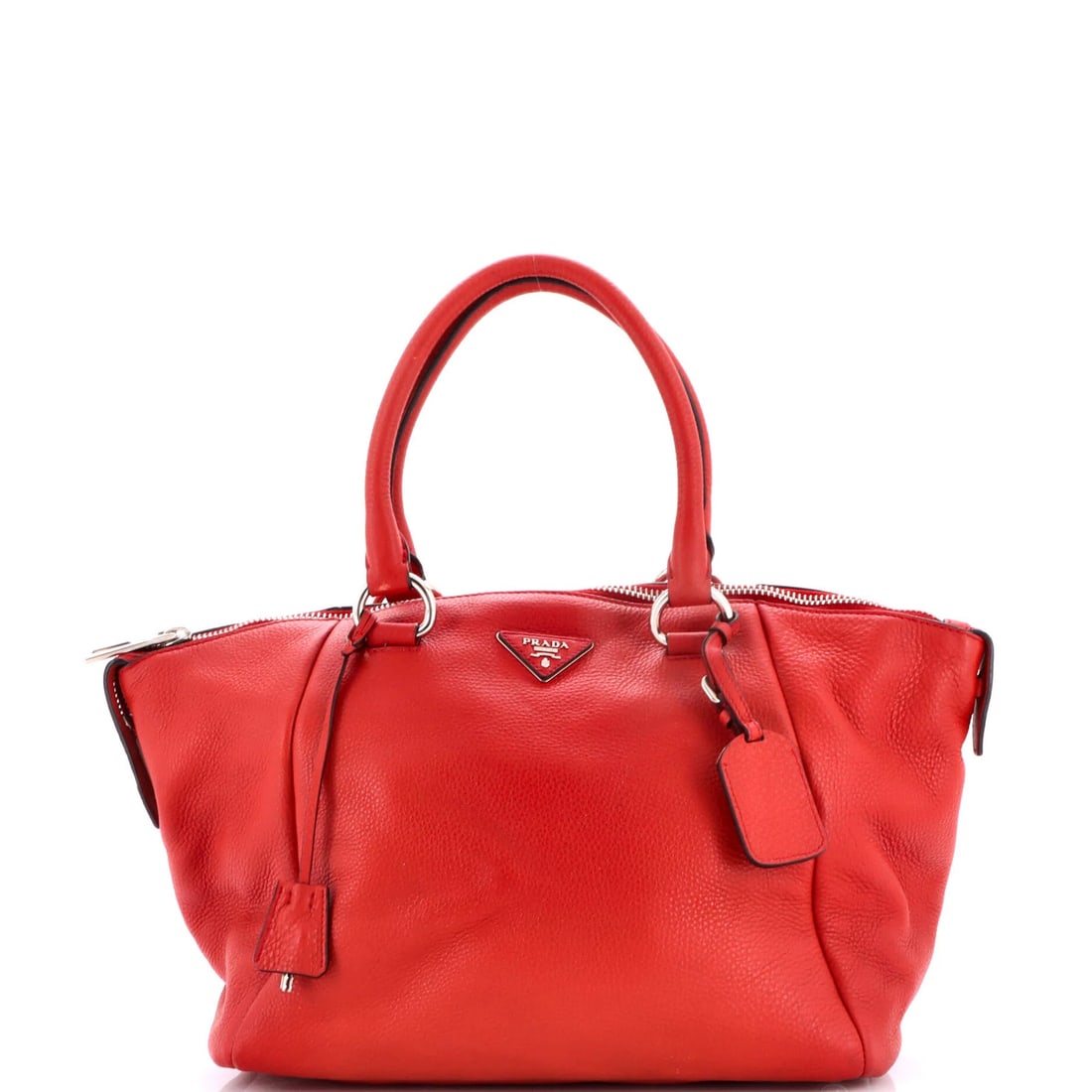 Large Prada Double Handle Satchel Vitello Daino: Large Prada Double Handle Satchel Vitello Daino This listing features Large Prada Double Handle Satchel Vitello Daino. Item specifics are provided below. Item Specifics: Brand: Prada Exterior