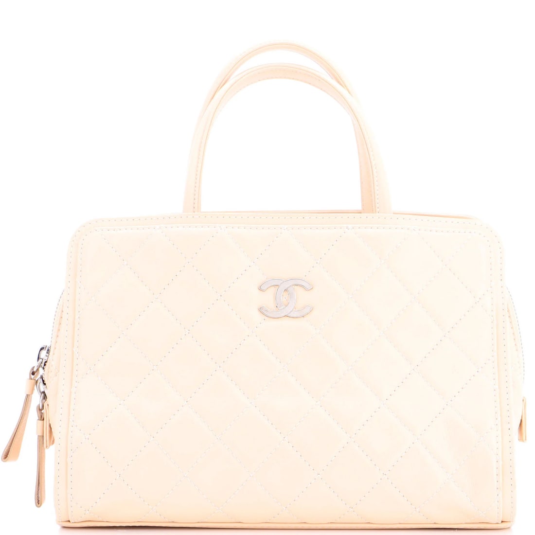 Medium Chanel Zip Around Satchel Quilted Calfskin (1 of 8)