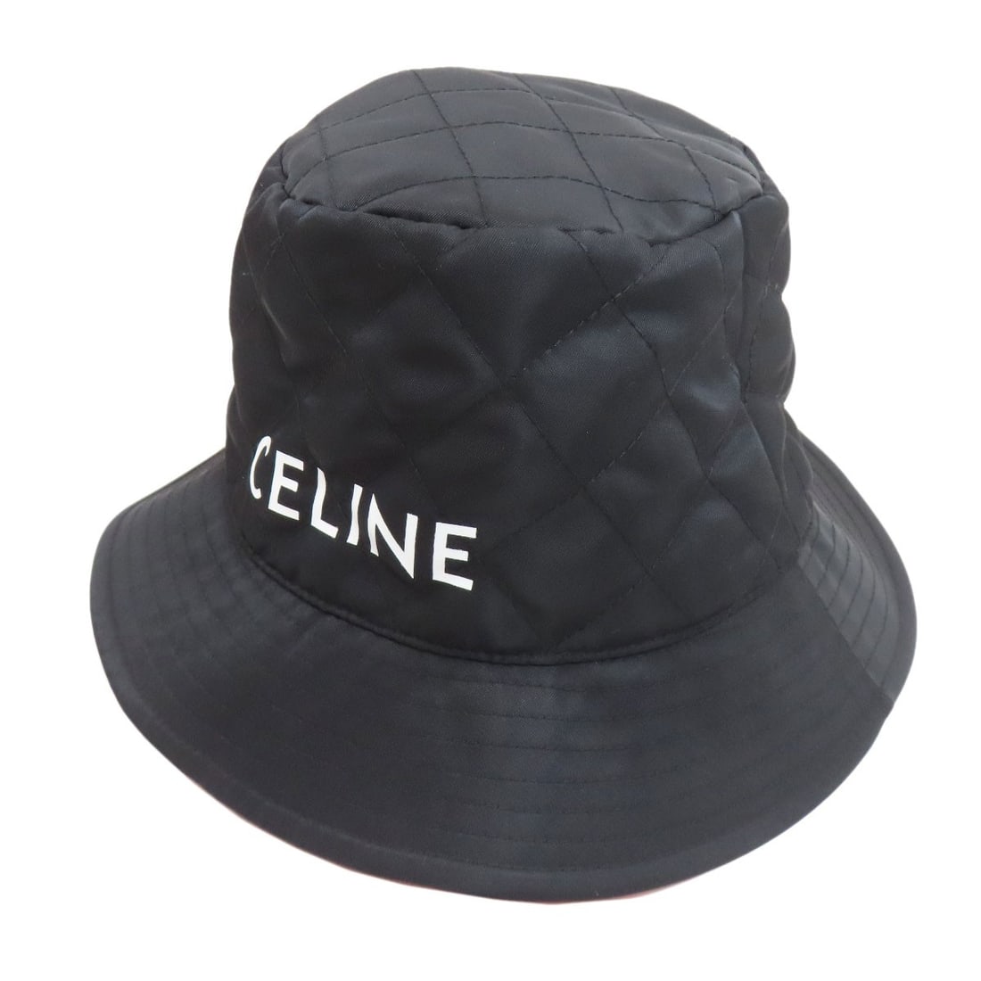 Nylon CELINE Quilted Bucket Hat: Nylon CELINE Quilted Bucket Hat This listing features Nylon CELINE Quilted Bucket Hat. Item specifics are provided below. Item Specifics: Brand: CELINE Style: hat Material: Nylon Color: Black x orange