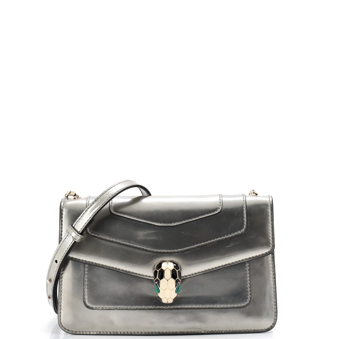 Small Bvlgari Serpenti Forever Shoulder Bag Metallic Leather: Small Bvlgari Serpenti Forever Shoulder Bag Metallic Leather This listing features Small Bvlgari Serpenti Forever Shoulder Bag Metallic Leather. Item specifics are provided below. Item Specifics: