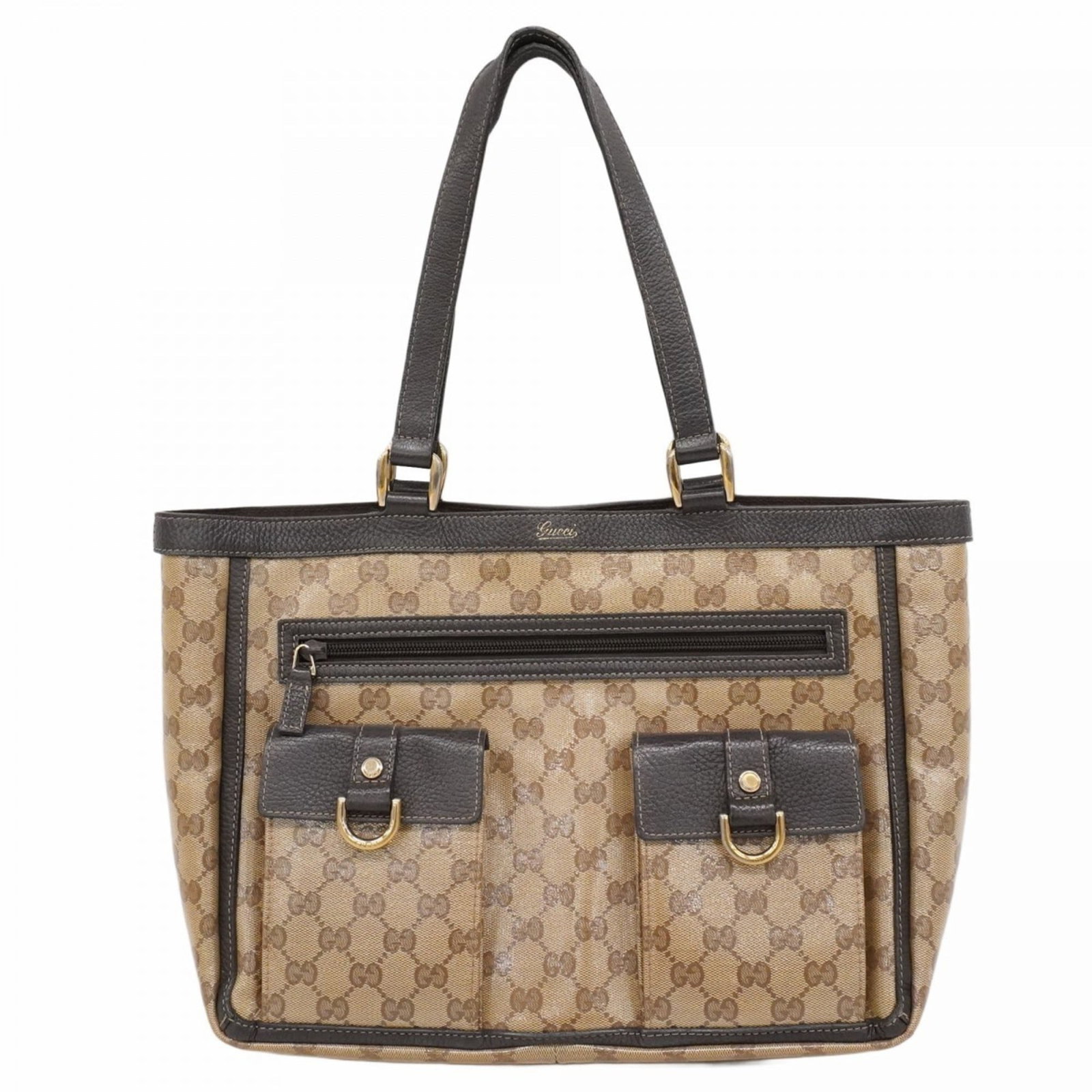 Canvas Gucci Tote Bag Coated: Canvas Gucci Tote Bag Coated This listing features Canvas Gucci Tote Bag Coated. Item specifics are provided below. Item Specifics: Brand: Gucci Type: Tote Bag Material: Coated Canvas Color: Brown