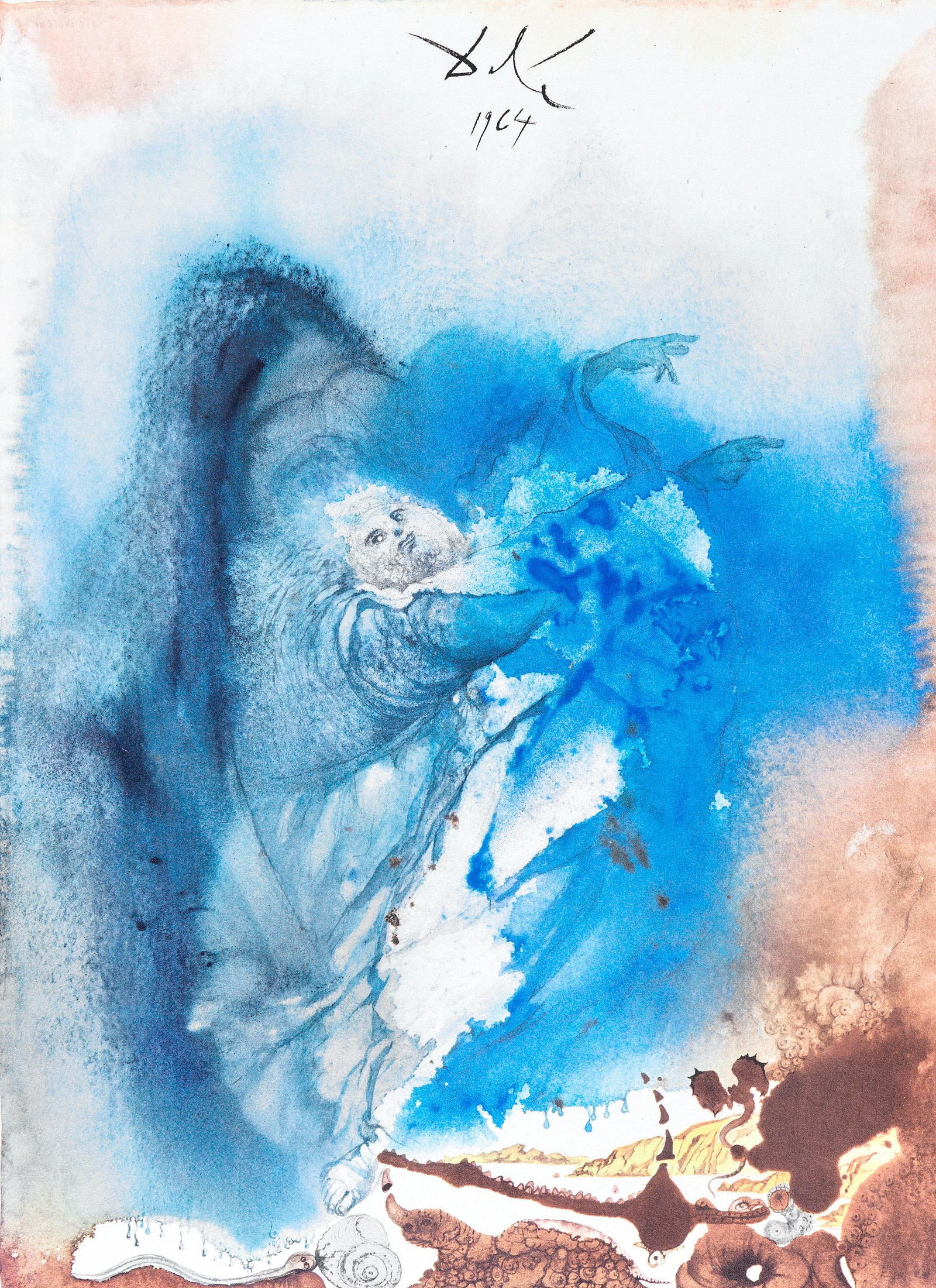 Lithograph - Salvador Dali - Composition (Michler/ Lpsinger 1600; Field 69-3) - Biblia Sacra (1 of 8)