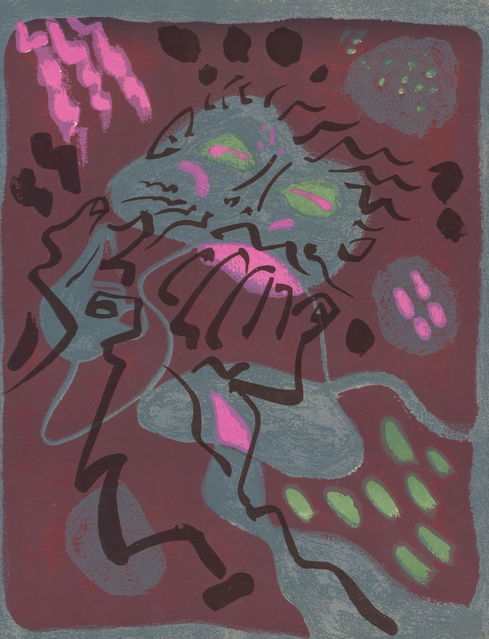 1962 - Andre Masson - Untitled - from Albert Camus - oeuvres completes - Lithograph (1 of 7)