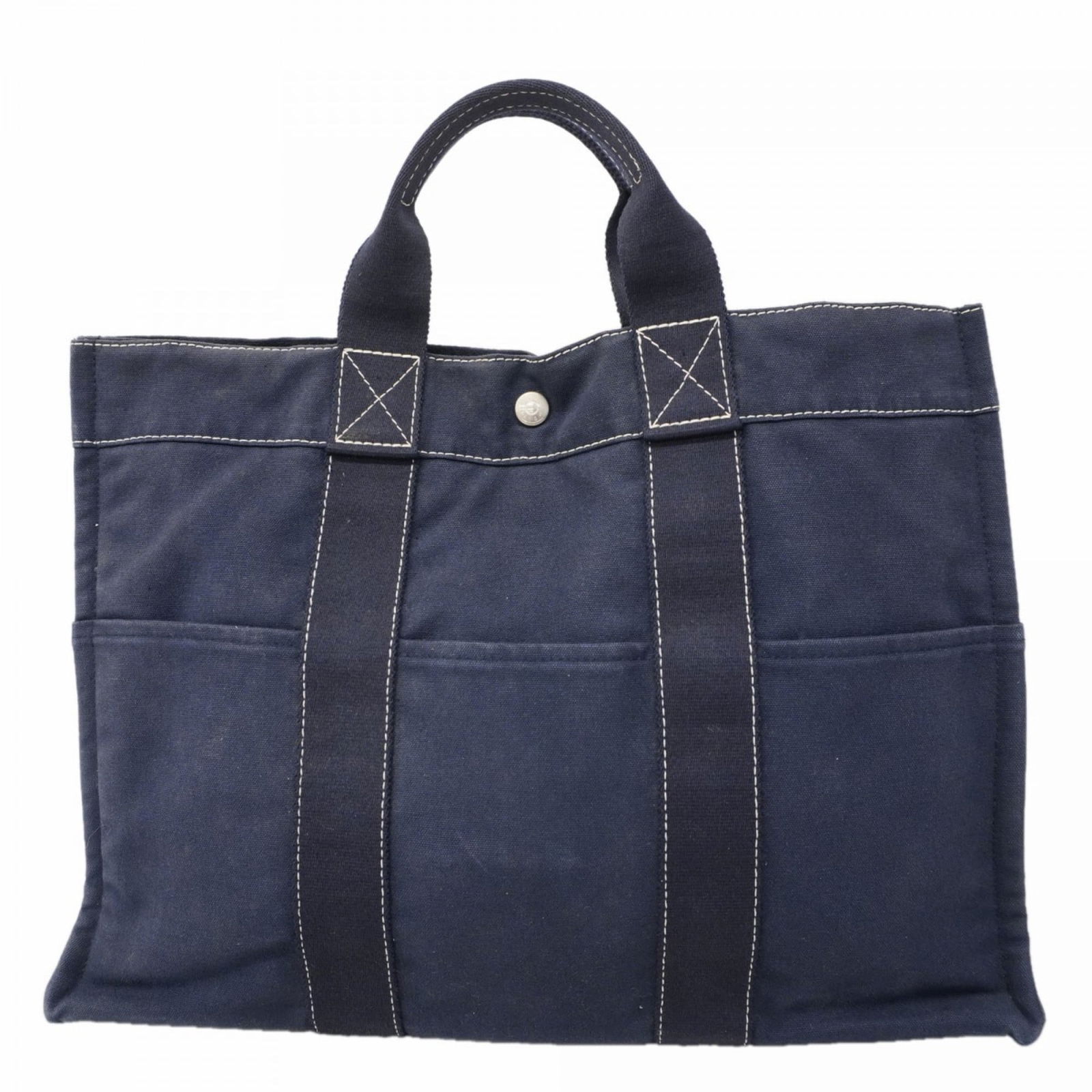 Canvas Hermes Tote Bag: Canvas Hermes Tote Bag This listing features Canvas Hermes Tote Bag. Item specifics are provided below. Item Specifics: Brand: Hermes Type: Tote Bag Material: Canvas Color: Navy Hardware Color: Silver