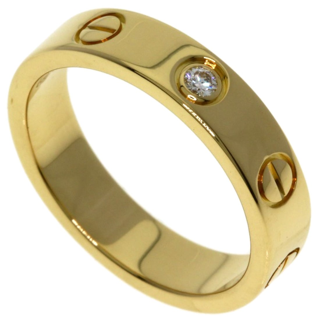 Gold CARTIER mini love ring 1P Diamond #47 Ring K18 Yellow: Gold CARTIER mini love ring 1P Diamond #47 Ring K18 Yellow This listing features Gold CARTIER mini love ring 1P Diamond #47 Ring K18 Yellow. Item specifics are provided below. Item Specifics: Brand: C