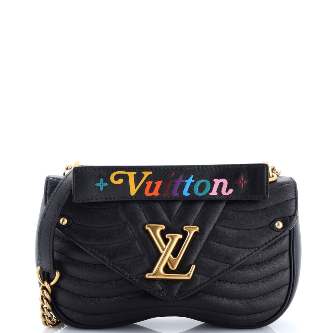 MM Louis Vuitton New Wave Chain Bag Quilted Leather: MM Louis Vuitton New Wave Chain Bag Quilted Leather This listing features MM Louis Vuitton New Wave Chain Bag Quilted Leather. Item specifics are provided below. Item Specifics: Brand: Louis Vuitton