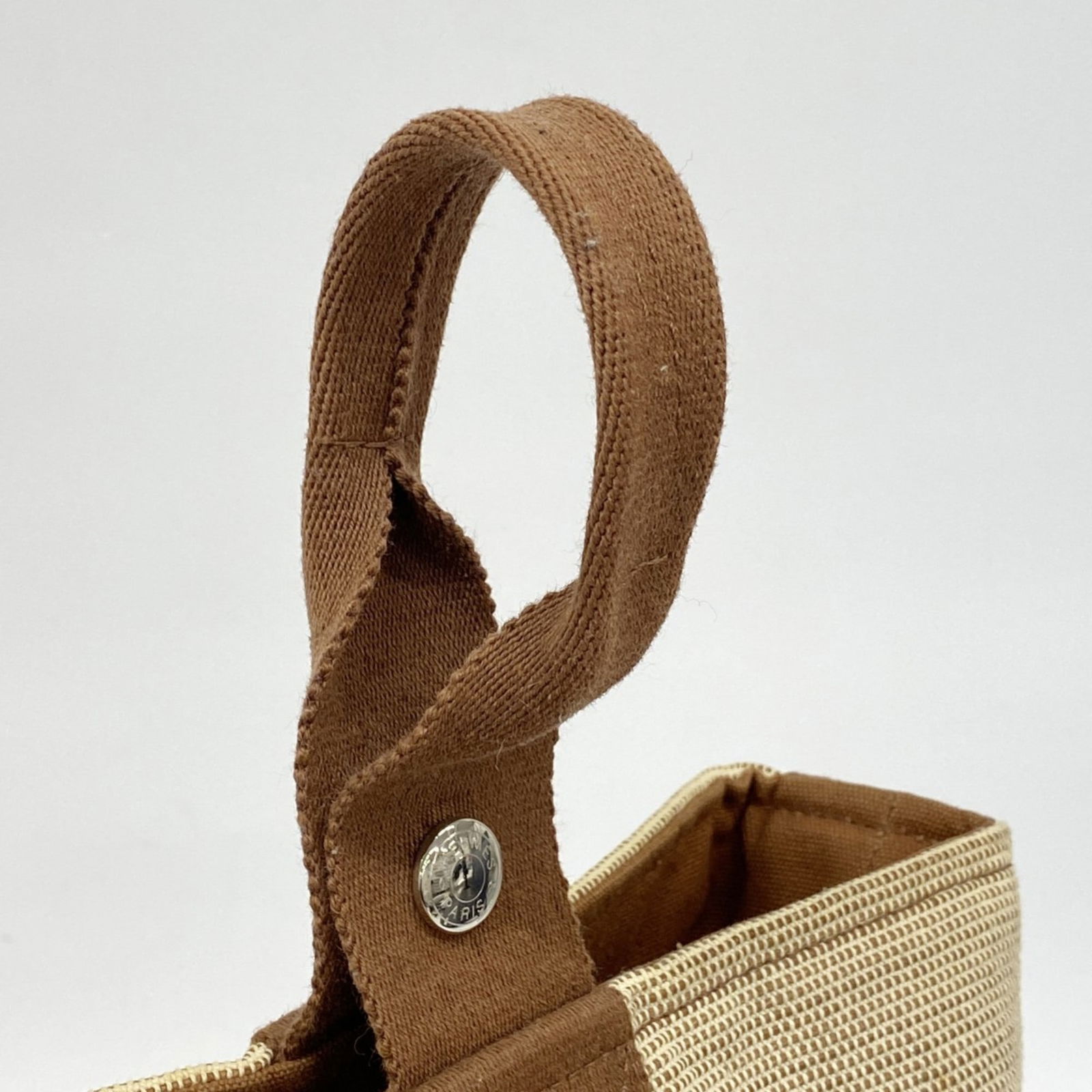 Canvas Hermes Handbag - 7