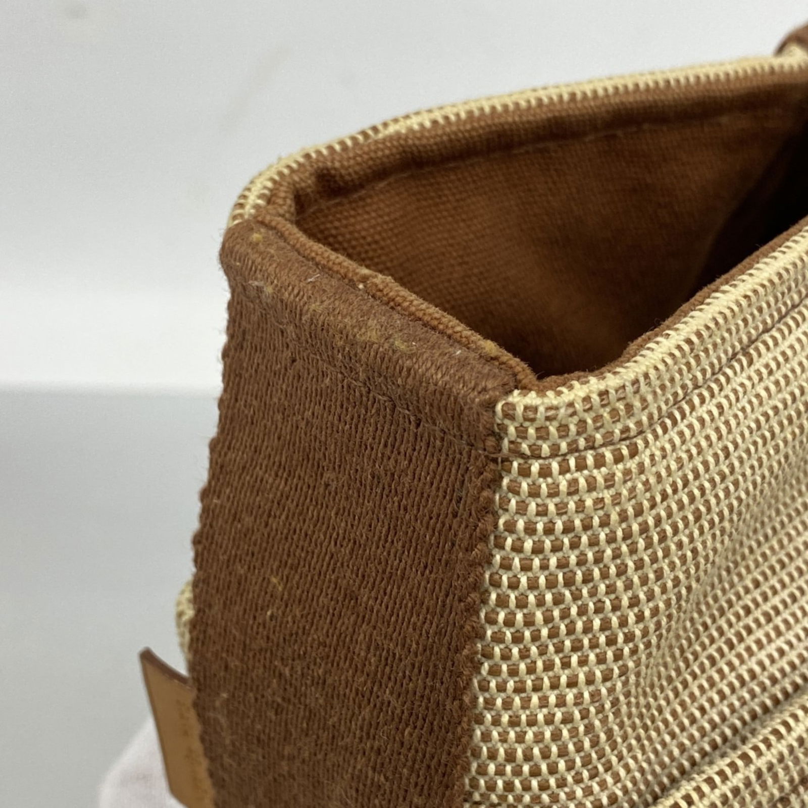 Canvas Hermes Handbag - 8