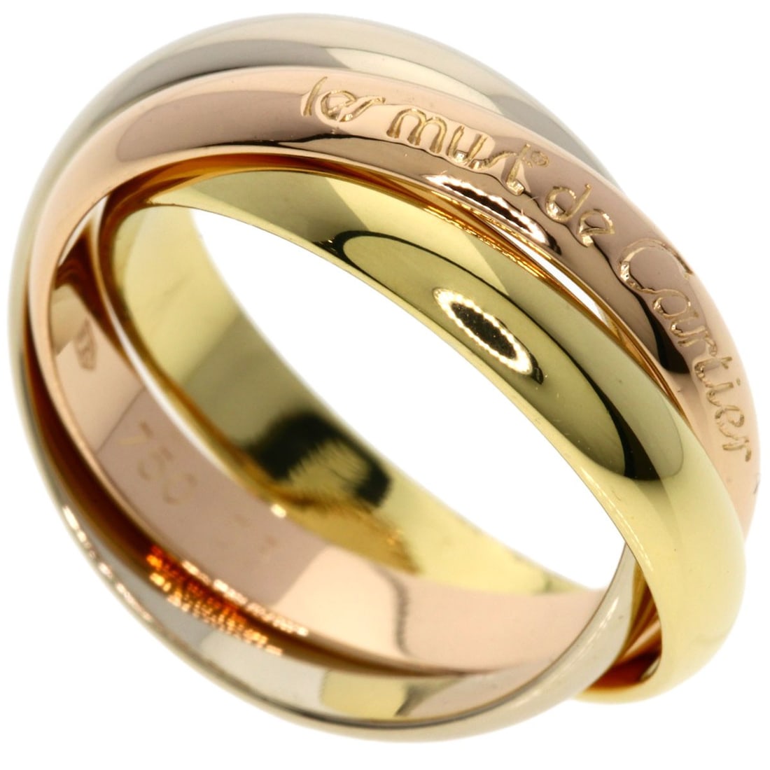 Gold CARTIER Trinity #53 Ring K18 Yellow Gold K18 White (1 of 7)