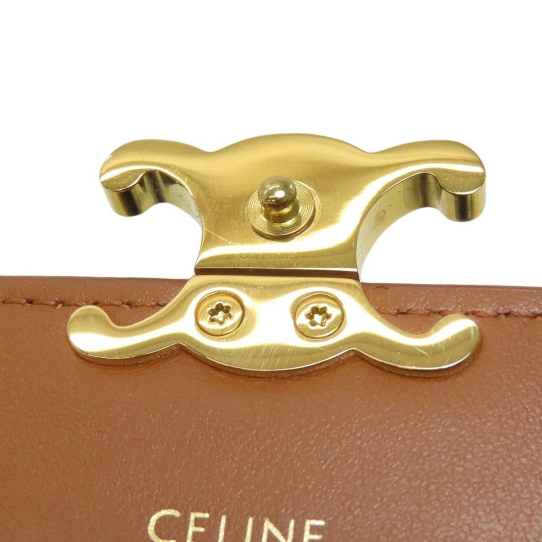 Leather CELINE Triomphe Card Case - 17
