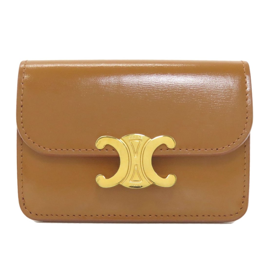 Leather CELINE Triomphe Card Case