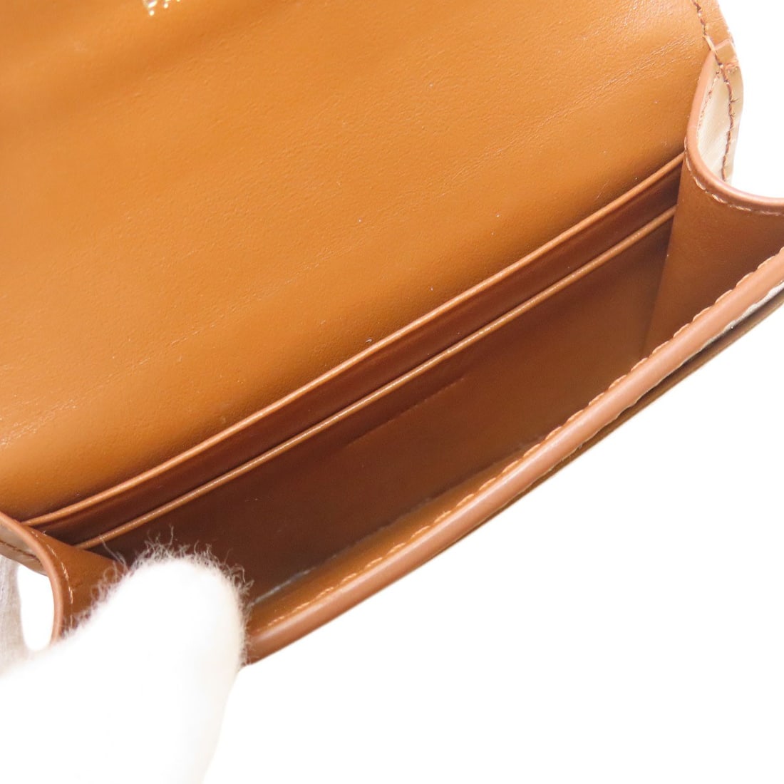 Leather CELINE Triomphe Card Case - 5