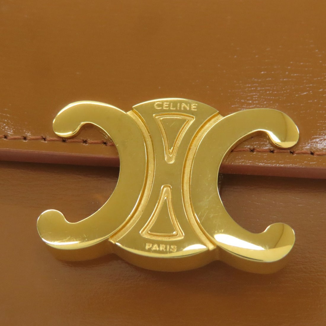 Leather CELINE Triomphe Card Case - 9