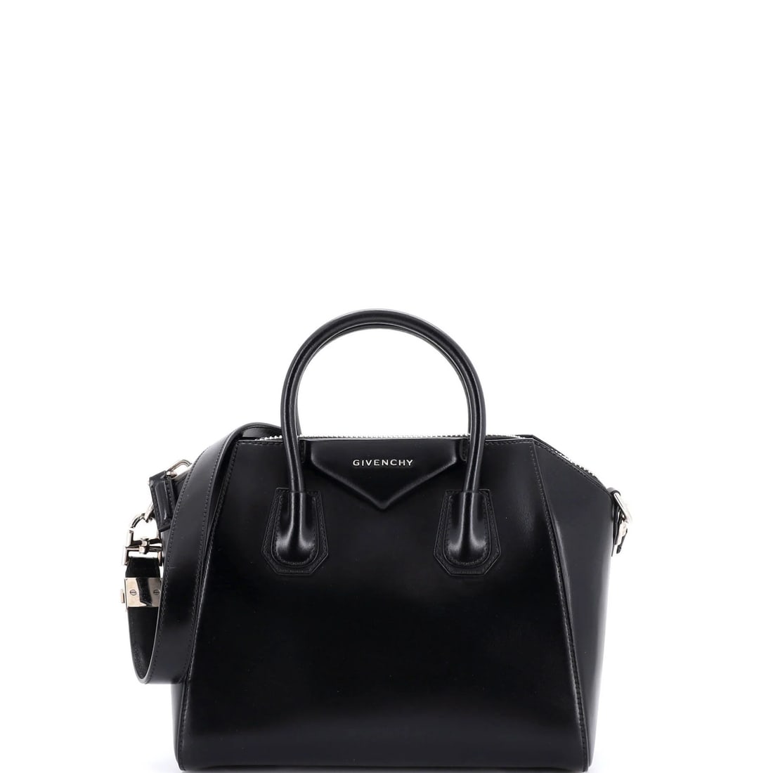 Small Givenchy Antigona Bag Glazed Leather (1 of 7)