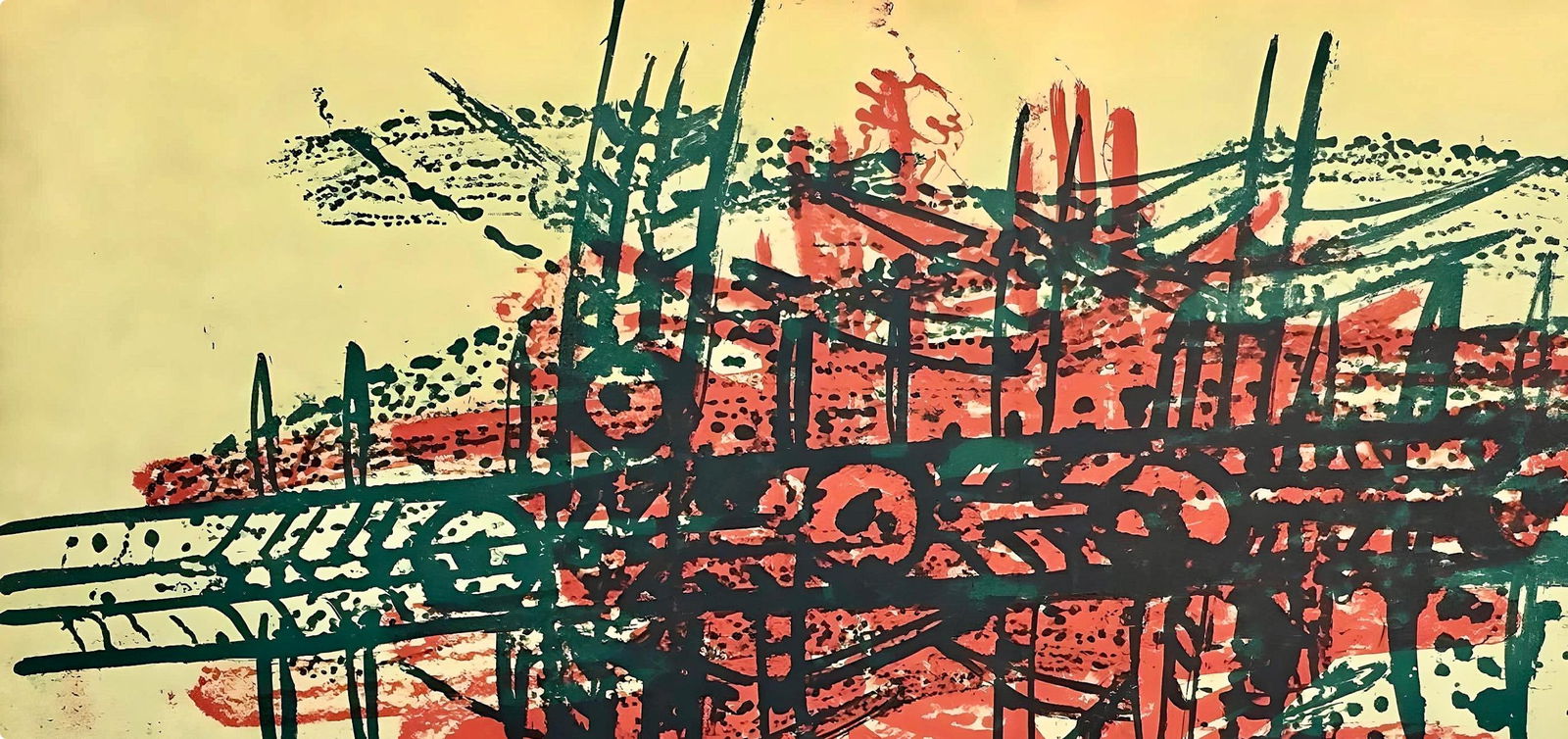 Lithograph - Wifredo Lam ??? - Composition - Suites n3 - 3