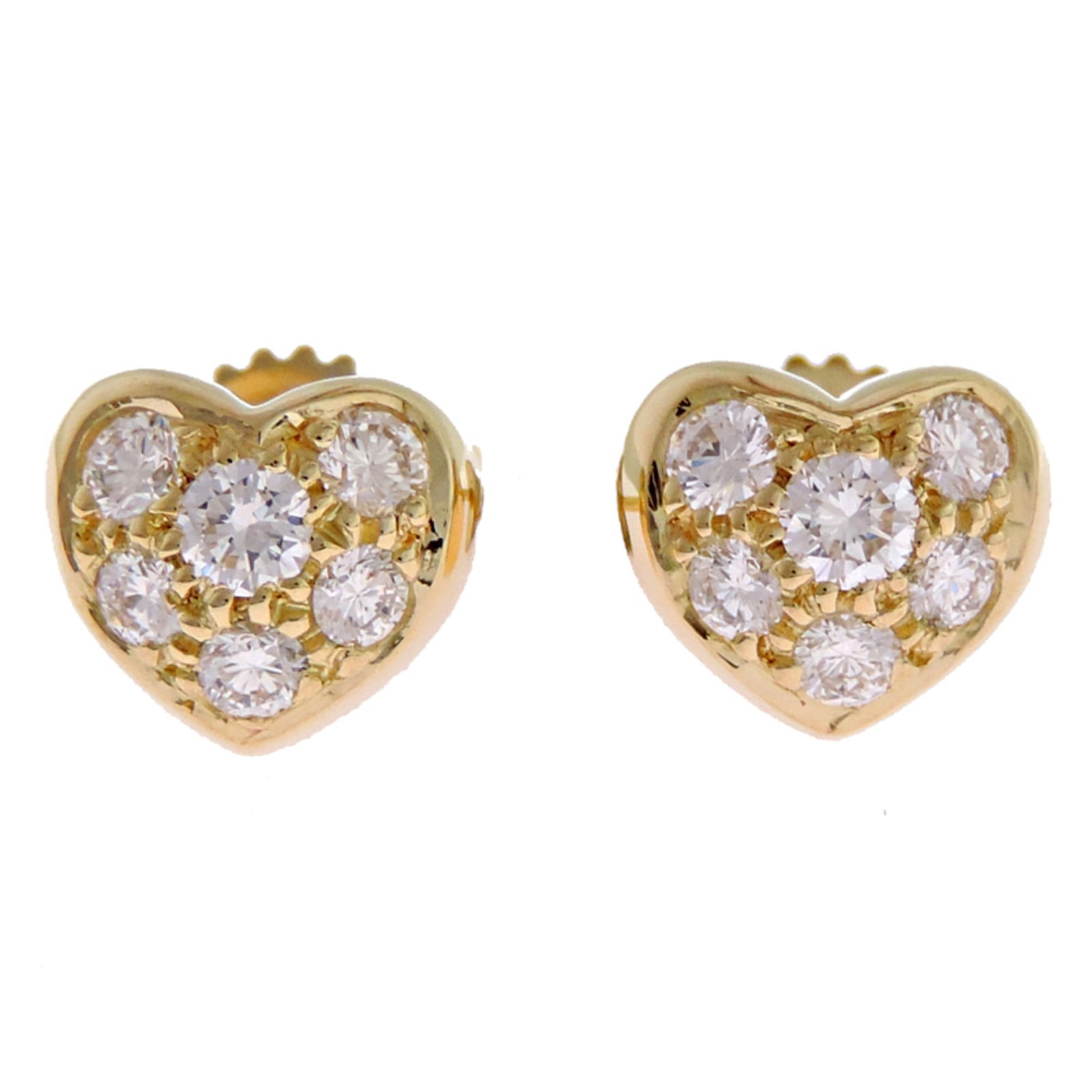 (18K) Tiffany Stud Earrings Yellow Gold (1 of 9)