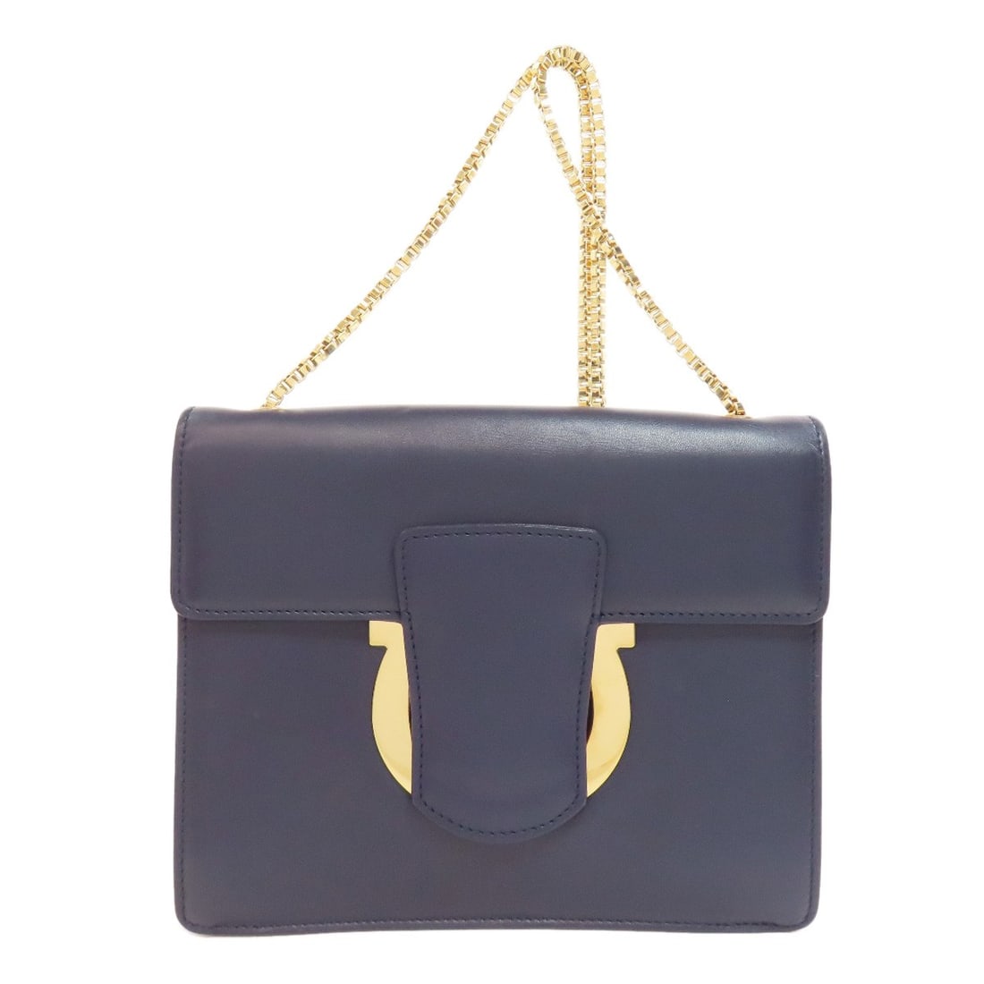 Leather Salvatore Ferragamo GanciniHardware ChainShoulder Shoulder Bag (1 of 20)