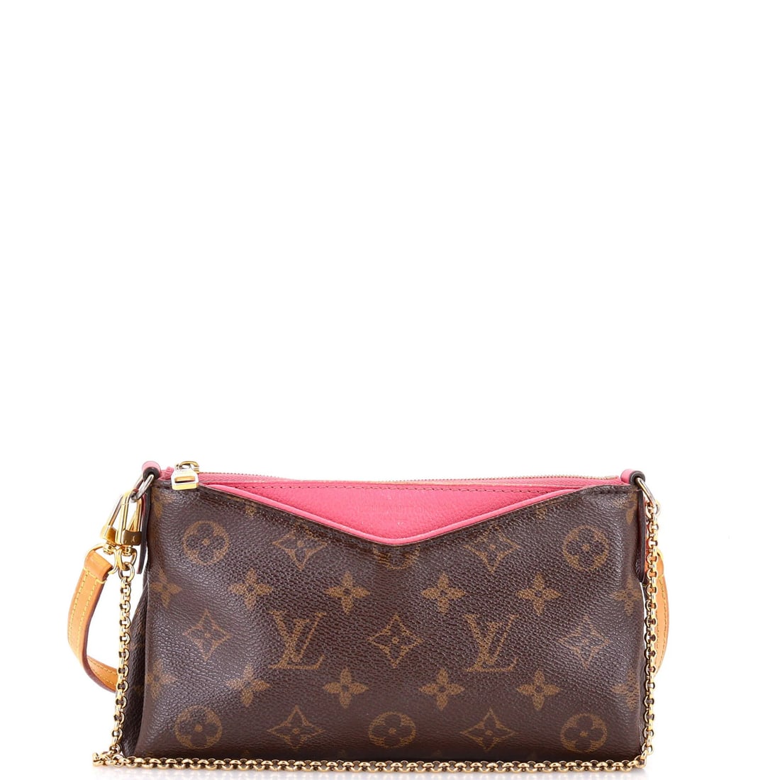 Leather Louis Vuitton Pallas Clutch Monogram Canvas with: Leather Louis Vuitton Pallas Clutch Monogram Canvas with This listing features Leather Louis Vuitton Pallas Clutch Monogram Canvas with. Item specifics are provided below. Item Specifics: Brand: