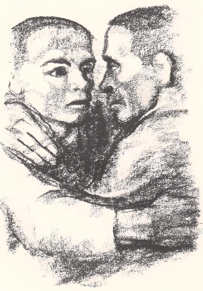 Lithograph - Kthe Kollwitz - Brotherhood (Verbrderung): Lithograph - Kthe Kollwitz - Brotherhood (Verbrderung) This listing features Lithograph - Kthe Kollwitz - Brotherhood (Verbrderung). Item specifics are provided below. Item Specifics: Paper size: 19