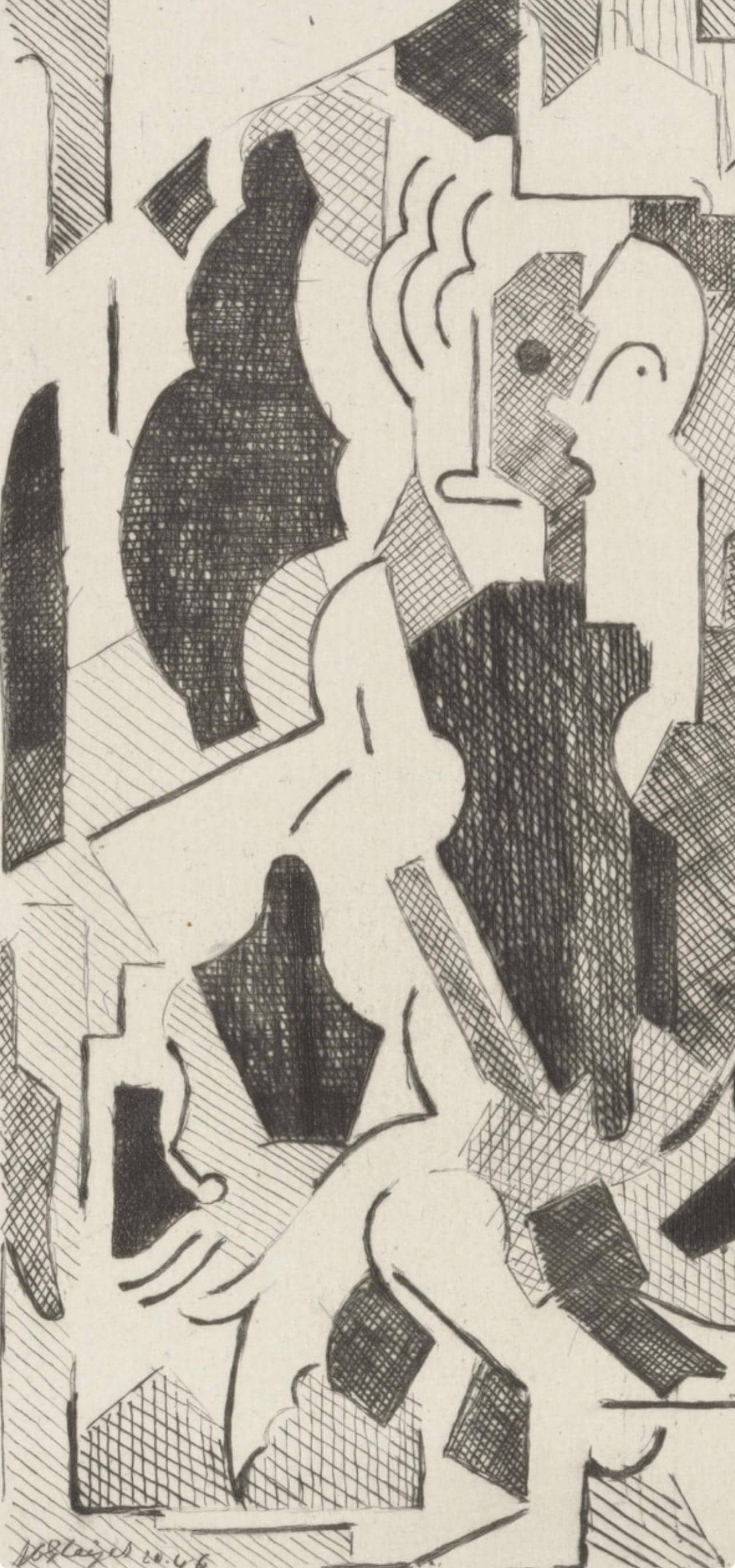 Etching - Albert Gleizes - Composition - Du cubisme - 2