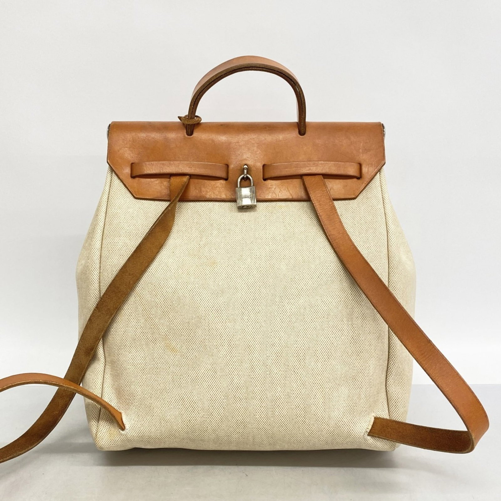 H Hermes Backpack Toile - 15