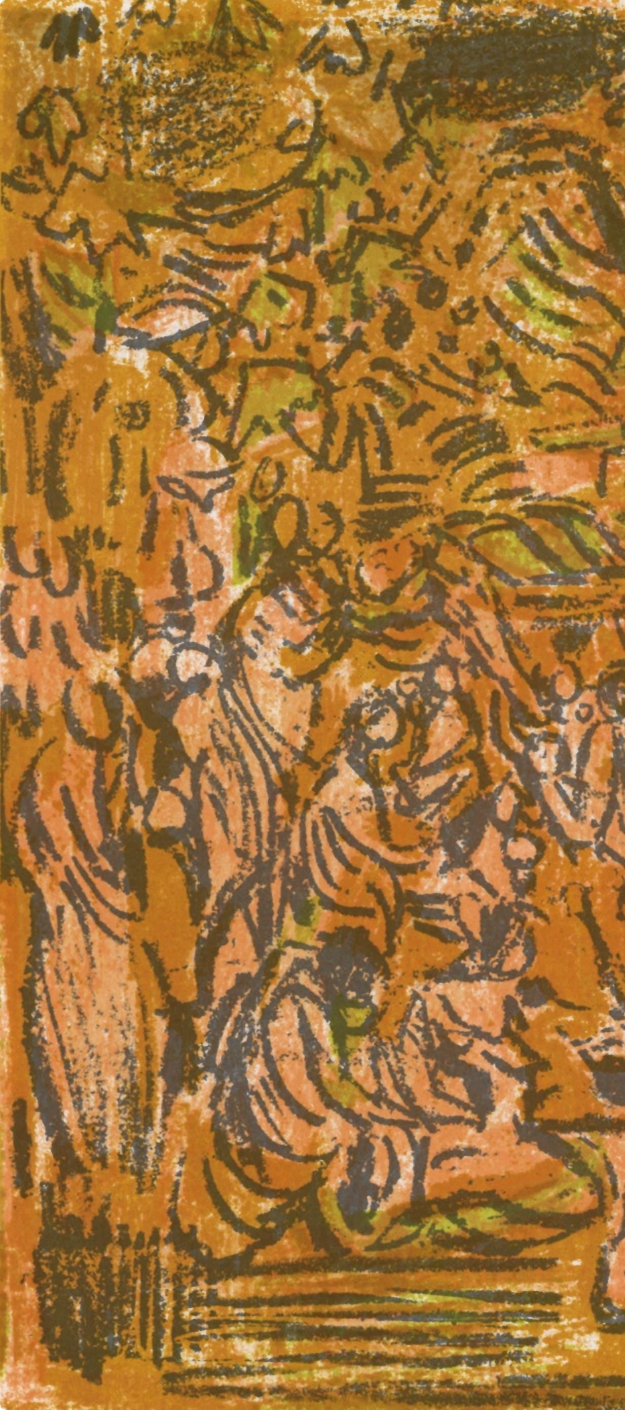 Lithograph - Andr Cottavoz - Composition - L'Odysse - 2