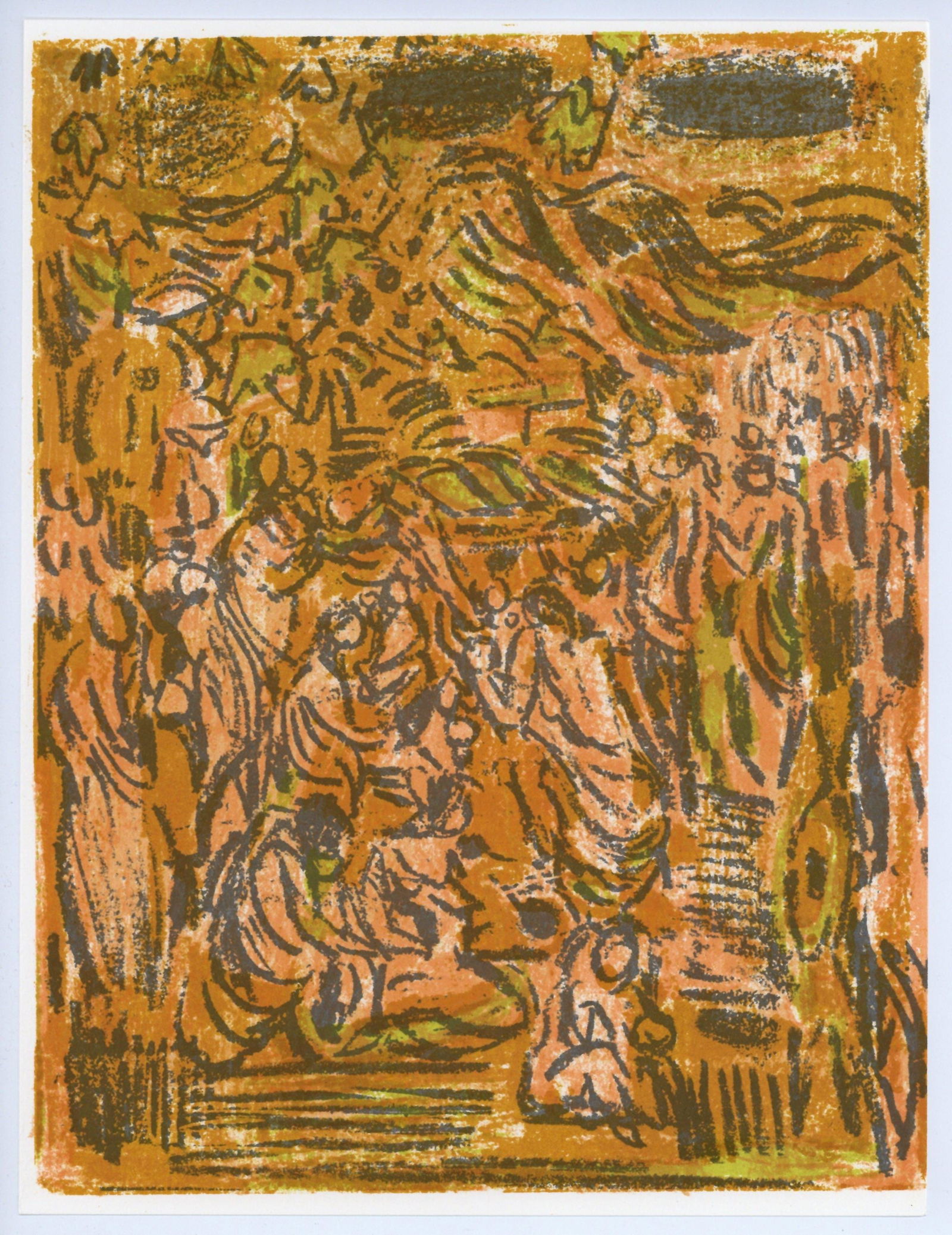 Lithograph - Andr Cottavoz - Composition - L'Odysse - 4