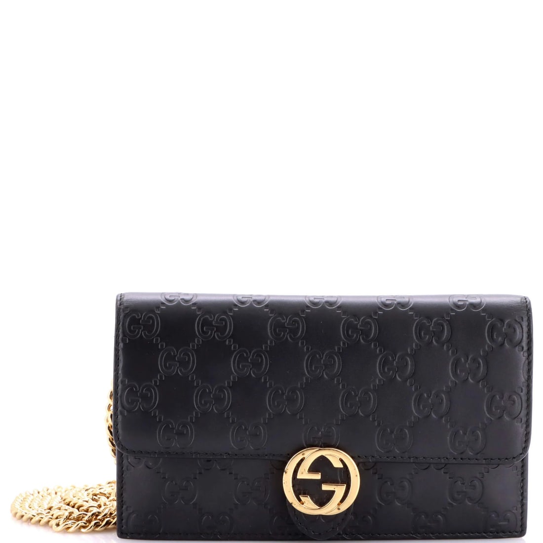 Leather Gucci Icon Wallet on Chain Guccissima (1 of 8)