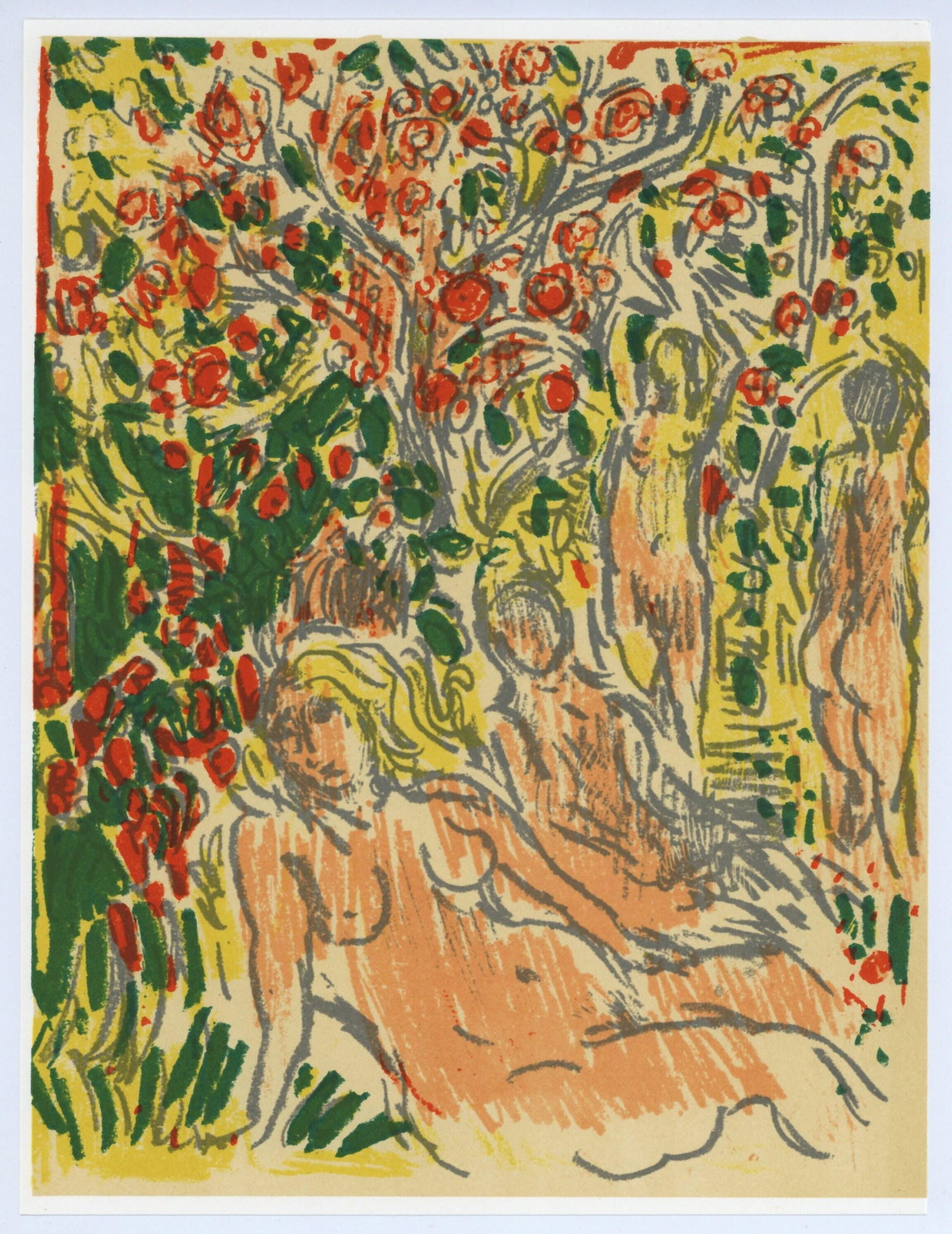 Lithograph - Andr Cottavoz - Composition - L'Odysse - 4